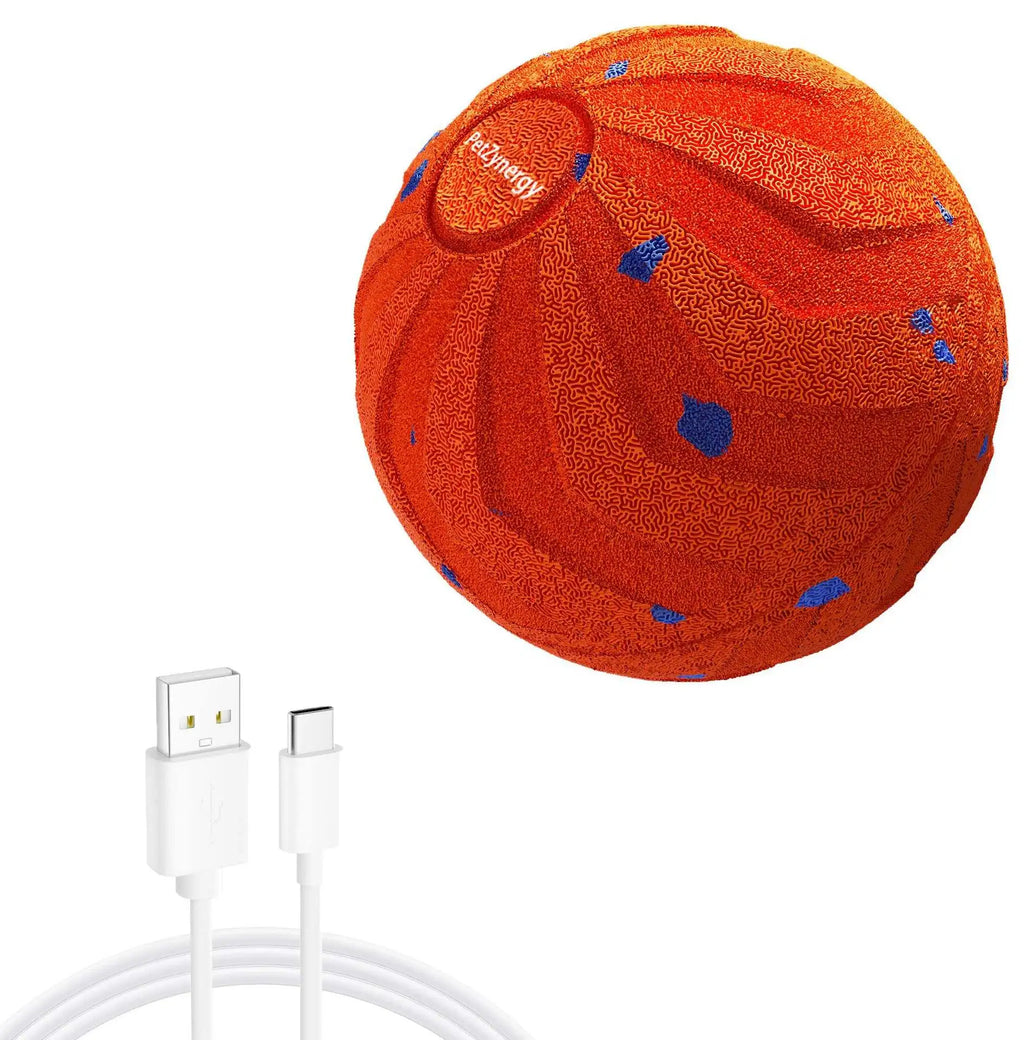 Smart Interactive Dog Toy Rechargeable Automatic  Rolling Pet Ball E-TPU Indestructible  for Medium & Large Aggressive Chewers