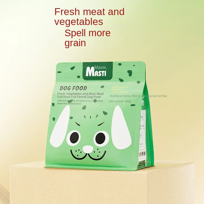 1 Bag Fresh Vegetable and Meat Dog Food 1.5kg 500g Bagged All-Stage Nutritional Dogs Foods Universal Wholesale