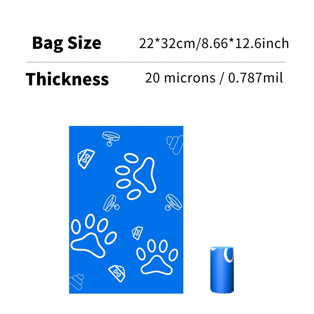 Photodegradable Dog Poop Bags Extra-Thick, Leak-Proof, Scented Pet Waste Bags Portable  Pet Poop Pickup Bags with  Dispenser