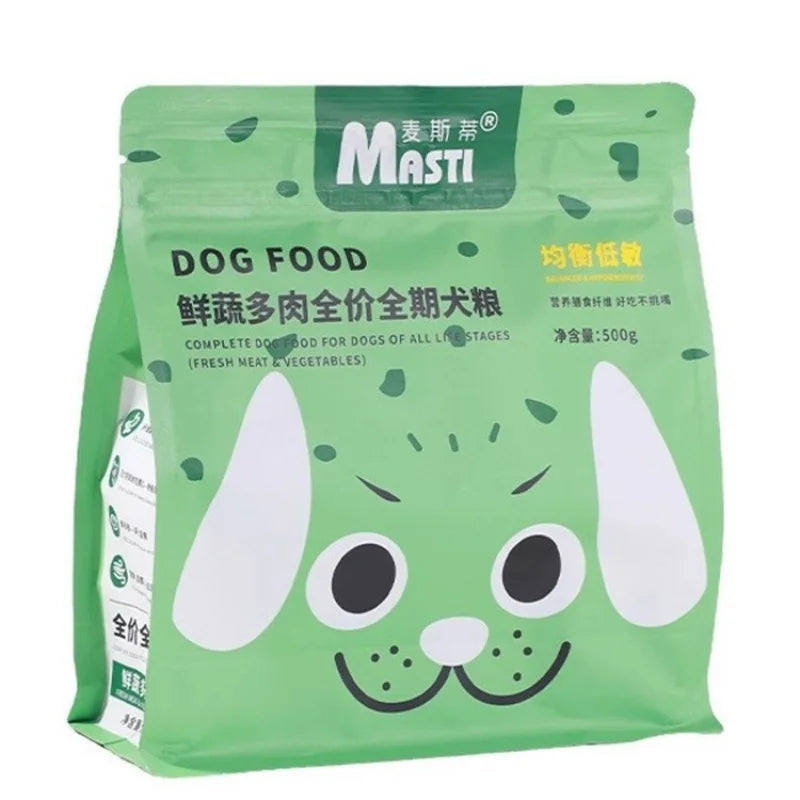 1 Bag Fresh Vegetable and Meat Dog Food 1.5kg 500g Bagged All-Stage Nutritional Dogs Foods Universal Wholesale