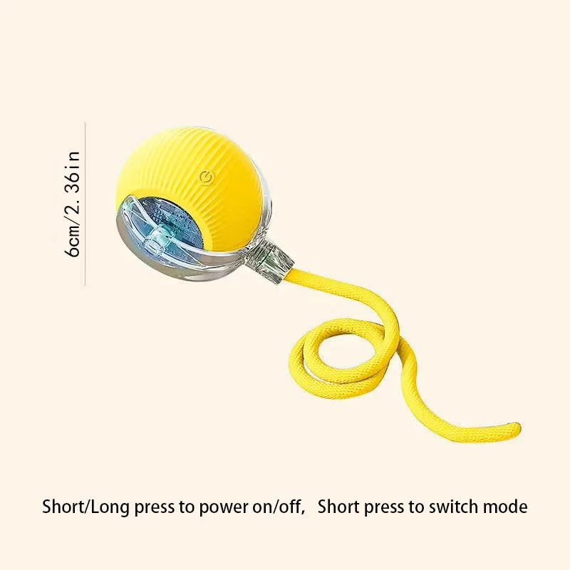 Smart Cat Toys Ball Automatic Interactive Pets Electric Rolling Teaser USB Rechargeable Kitty Moving Bouncing Ball Birthday Gift