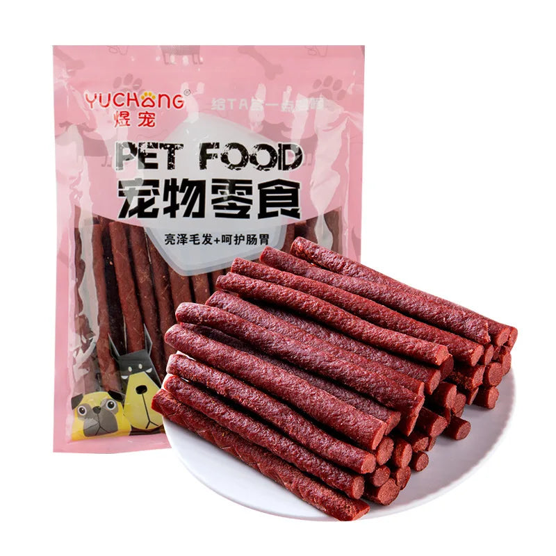 Dog Snack Beef Grain Beef Strip 500g Beef Stick Pet Teddy Golden retriever Training Reward