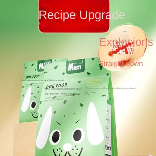 1 Bag Fresh Vegetable and Meat Dog Food 1.5kg 500g Bagged All-Stage Nutritional Dogs Foods Universal Wholesale